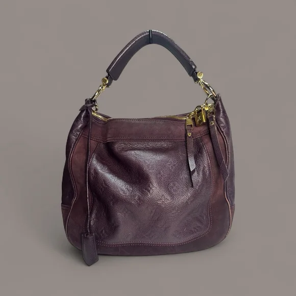 Women's Louis Vuitton Purple Leather Audacieuse EnprienteSuede Hobo Bag One Size - Picture 1 of 16